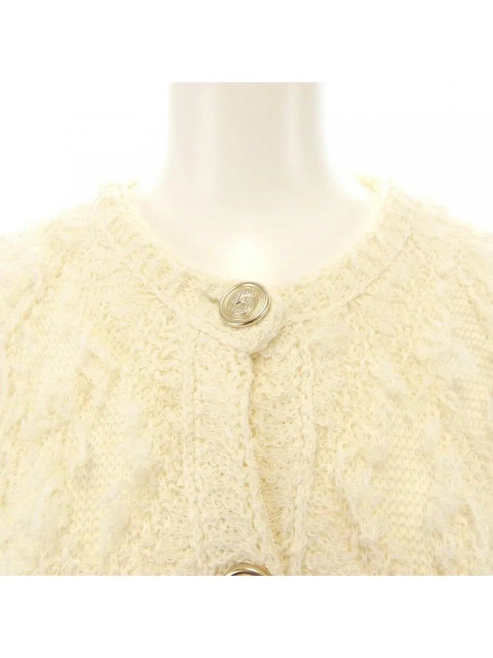 Chanel Collarless Jacket White